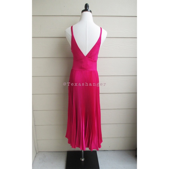 NWT Polo Ralph Lauren Pleated Midi Dress Size 2 Pink - Picture 11 of 15